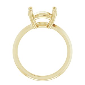 10K Yellow Gold 11 mm Round Ring Mounting – image 4