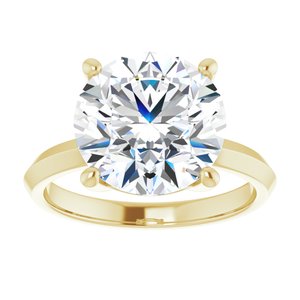 10K Yellow Gold 11 mm Round Ring Mounting – image 5
