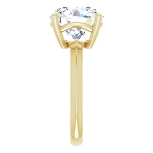18K Yellow Gold 11 mm Round Ring Mounting – image 7