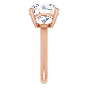 14K Rose Gold 11 mm Round Ring Mounting – image 7