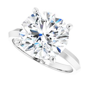 18K White Gold 11 mm Round Ring Mounting – image 8