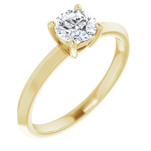10K Yellow Gold 5.5 mm Round Ring Mounting