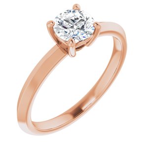 18K Rose Gold 5.5 mm Round Ring Mounting