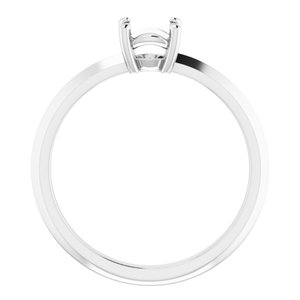 10K White Gold 5.5 mm Round Ring Mounting – image 4