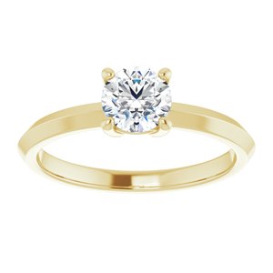 10K Yellow Gold 5.5 mm Round Ring Mounting – image 5