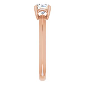 10K Rose Gold 5.5 mm Round Ring Mounting – image 7