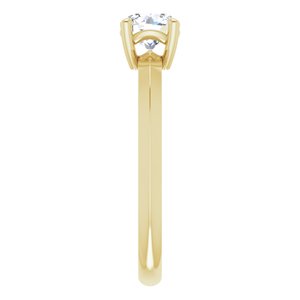 14K Yellow Gold 5.5 mm Round Ring Mounting – image 7
