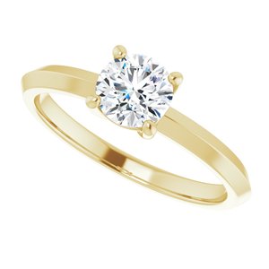 18K Yellow Gold 5.5 mm Round Ring Mounting – image 8