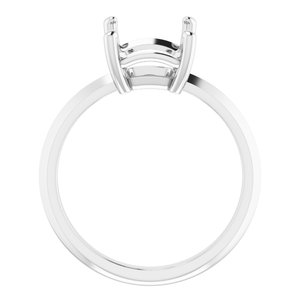 Platinum 10x8 mm Emerald Ring Mounting – image 4