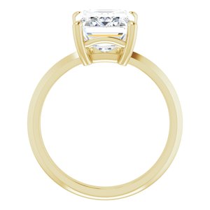 14K Yellow Gold 10x8 mm Emerald Ring Mounting – image 3