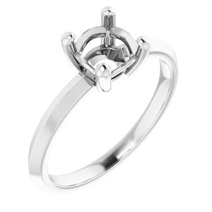 Sterling Silver 6 mm Cushion Ring Mounting – image 2