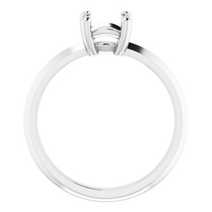 Sterling Silver 6 mm Cushion Ring Mounting – image 4