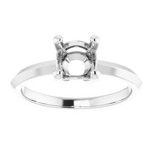 Sterling Silver 6 mm Cushion Ring Mounting – image 6