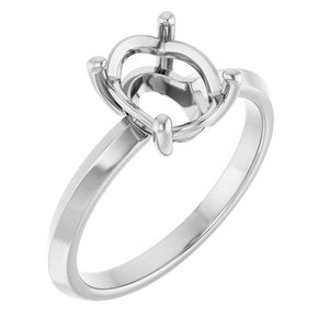 Continuum Sterling Silver 9x7 mm Oval Ring Mounting – image 2