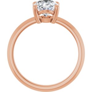 10K Rose Gold 9x7 mm Oval Ring Mounting – image 3