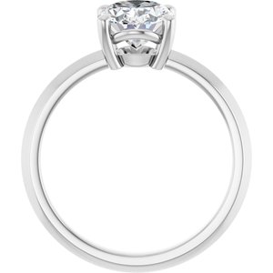 Platinum 9x7 mm Oval Ring Mounting – image 3