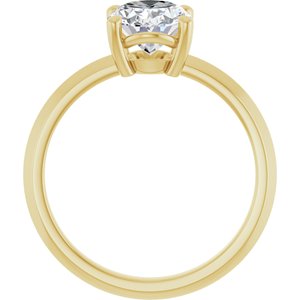 14K Yellow Gold 9x7 mm Oval Ring Mounting – image 3
