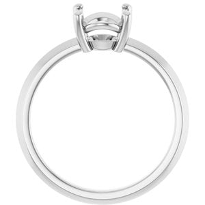14K White Gold 9x7 mm Oval Ring Mounting – image 4
