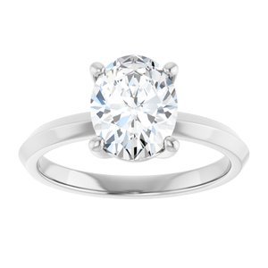 Continuum Sterling Silver 9x7 mm Oval Ring Mounting – image 5