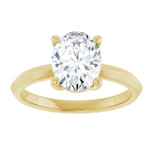 10K Yellow Gold 9x7 mm Oval Ring Mounting – image 5
