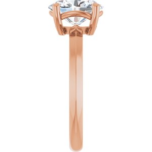 10K Rose Gold 9x7 mm Oval Ring Mounting – image 7