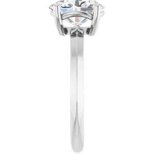 Platinum 9x7 mm Oval Ring Mounting – image 7