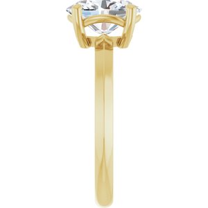14K Yellow Gold 9x7 mm Oval Ring Mounting – image 7