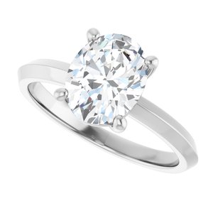 Sterling Silver 9x7 mm Oval Ring Mounting – image 8