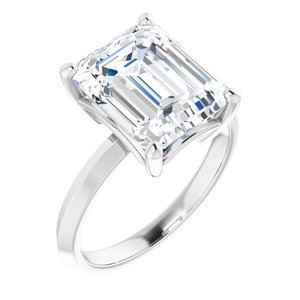 Continuum Sterling Silver 11x9 mm Emerald Ring Mounting