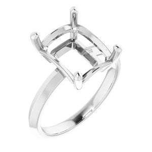 Continuum Sterling Silver 11x9 mm Emerald Ring Mounting – image 2