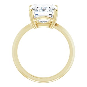 18K Yellow Gold 11x9 mm Emerald Ring Mounting – image 3