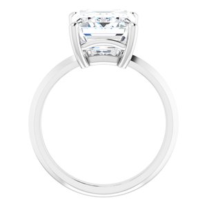 Platinum 11x9 mm Emerald Ring Mounting – image 3