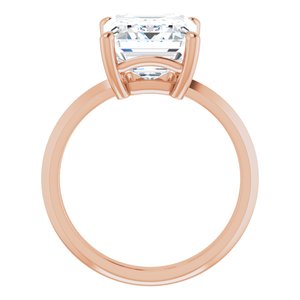 10K Rose Gold 11x9 mm Emerald Ring Mounting – image 3