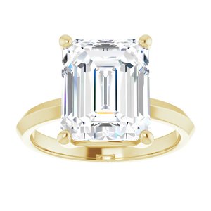 10K Yellow Gold 11x9 mm Emerald Ring Mounting – image 5