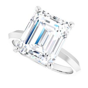 Continuum Sterling Silver 11x9 mm Emerald Ring Mounting – image 8
