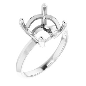 Continuum Sterling Silver 10 mm Cushion Ring Mounting – image 2