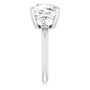 Continuum Sterling Silver 10 mm Cushion Ring Mounting – image 7
