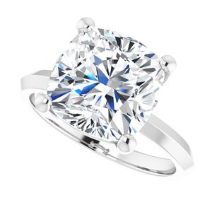 Continuum Sterling Silver 10 mm Cushion Ring Mounting – image 8