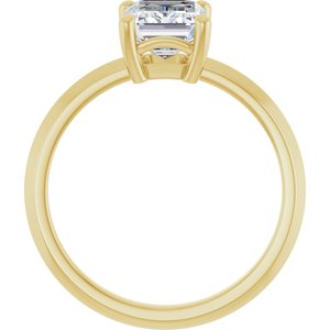 10K Yellow Gold 8x6 mm Emerald Ring Mounting – image 3