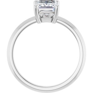 Continuum Sterling Silver 8x6 mm Emerald Ring Mounting – image 3