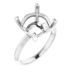 Platinum 11 mm Cushion Ring Mounting – image 2