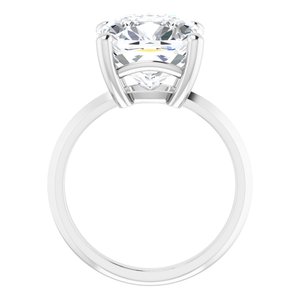 14K White Gold 11 mm Cushion Ring Mounting – image 3
