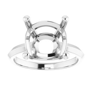 Platinum 11 mm Cushion Ring Mounting – image 6
