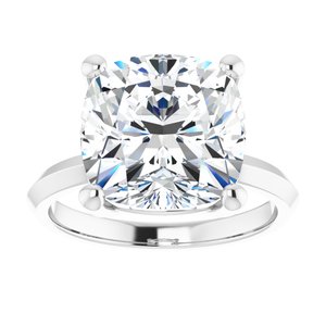 14K White Gold 11 mm Cushion Ring Mounting – image 5