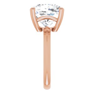18K Rose Gold 11 mm Cushion Ring Mounting – image 7