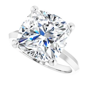 Platinum 11 mm Cushion Ring Mounting – image 8