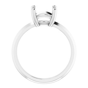 Continuum Sterling Silver 8 mm Cushion Ring Mounting – image 4