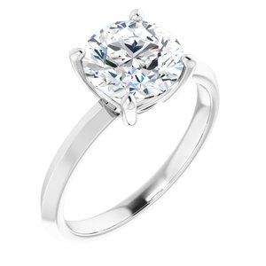 18K White Gold 8.2 mm Round Ring Mounting