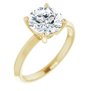 10K Yellow Gold 8.2 mm Round Ring Mounting