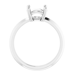 14K X1 White Gold 8.2 mm Round Ring Mounting – image 4